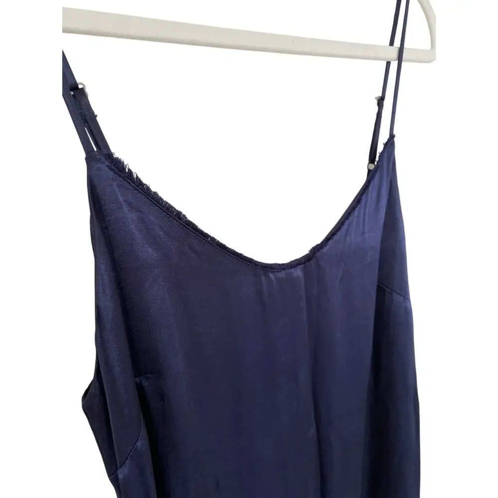 PHARAOH Henri Slip Dress Vintage Satin Sz 1‎ Small Minimalist Vacation Resort
